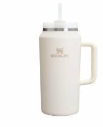 STANLEY 1913 Quencher H2.0 FlowState drinking bottle with straw 1.9L - Thermo mug Cools for 15 hours - 60 hours Ice cold - Dishwasher safe - Thermos bottle BPA free - Drinking cup - Cream - 100000112460
