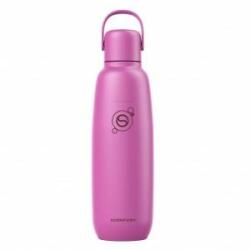 SodaStream Fizz & Go Stainless Steel Soda Bottle 0.9L Double Wall Insulated Thermos Bottle Keeps Hot & Cold for Carbonated Drinks Compatible with DUO, TERRA, ART, ENSO & More, Guava Pink - 1062419440