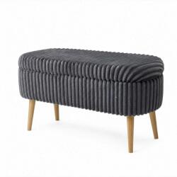  Atelier Del Sofa Pouffe Toscano Anthracite Oslo Linen - Toscano Anthracite