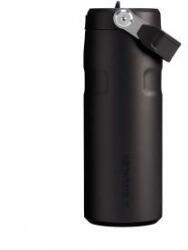 STANLEY 1913 Flip Straw drinking bottle with straw 0.47L - thermal mug cools for 8 hours - ice-cold for 40 hours - BPA-free - leak-proof - for cup holders - dishwasher safe - Black 2.0 - 100000112689