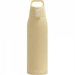 SIGG - Insulated drinking bottle - Thermos bottle Shield Therm One Opti Yellow carbonated drinks - Leak-proof - Dishwasher safe - BPA-free - 90% recycled stainless steel - Light yellow - 1L - 6021.70