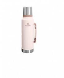 STANLEY 1913 Classic Legendary Thermos Bottle 1.4L - Thermos Keeps Hot or Cold for 40 Hours - Stainless Steel Thermos Flask - BPA Free - Dishwasher Safe - Hammertone Rose Quartz - 100000116393
