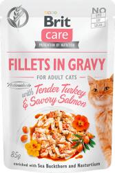 Brit Care Cat Fillets in Gravy with Tender Turkey & Savory Salmon (48 x 85 g) 4.08kg