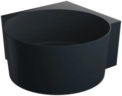 Omnires Cada pe colt asimetrica Omnires Ovo M+ compozit negru lava mat 120x120 cm (OVO120WNBLV)