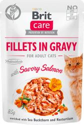 Brit Care Cat Fillets in Gravy with Savory Salmon (48 x 85 g) 4.08kg