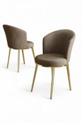 Hanah Home Chair Set (2 Pieces) Cappuccino Gold Risa - Cappuccino, Gold