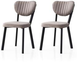Hanah Home szék szett (2 darab) Fekete Mink Beta - 834 V2
