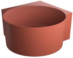 Omnires Cada pe colt asimetrica Omnires Ovo M+ compozit terracotta mat 120x120 cm (OVO120WNTE)