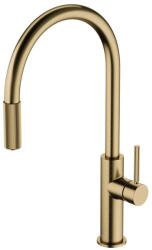 Omnires Baterie bucatarie cu dus extractibil Omnires Switch compatibila cu sistem filtrare apa finisaj bronz antichizat periat (SW9059BR) - neakaisa