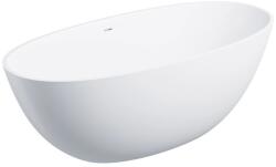 Omnires Cada freestanding Omnires Shell M+ compozit alb mat 160x75 cm cu preaplin (SHELLWWZPBM)
