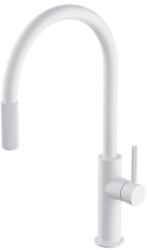 Omnires Baterie bucatarie cu dus extractibil Omnires Switch cu sistem filtrare apa finisaj alb mat (SW9059-FD1WM) - neakaisa