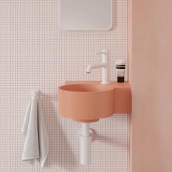 Omnires Lavoar suspendat Omnires Ovo M+ compozit coral mat 33x34 cm dreapta (OVO335UWPCO) - neakaisa