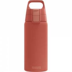 SIGG - Insulated drinking bottle - Thermos bottle Shield Therm One Eco Red - carbonated drinks - leak-proof - dishwasher safe - BPA-free - 90% recycled stainless steel - rust red - 0.5L - 6022.40