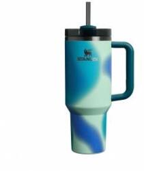 STANLEY 1913 Quencher H2.0 Flowstate Drinking Bottle with Straw 1.2L - Thermo Mug Cools 11 Hours - 48 Hours Ice Cooled - Thermos Bottle BPA Free - Stainless Steel Drinking Cup - Coastal Teal Motion - 10000011
