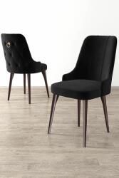 Hanah Home Szék szett (2 db) Black Brown Newa - Fekete, Barna