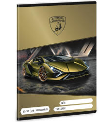 Ars Una Ars Una: Sárga Lamborghini mintás kockás füzet A/5 27-32 (53635235)