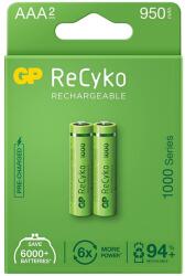 GP Batteries RECYKO elem AAA, újratölthető, 2db/csomag GP100AAAHCER21-2TLB2 (GP100AAAHCER21-2TLB2)