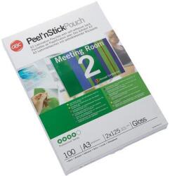  GBC Peel n Stick Meleglamináló fólia 125 mikron A3 fényes öntapadó E3747236 (E3747236)