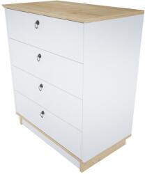  Hanah Home Dresser White Oak Sahra - White, Oak