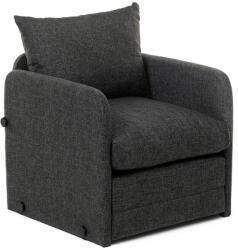  Atelier Del Sofa 1-üléses kanapéágy sötétszürke Saga egyszemélyes - sötétszürke