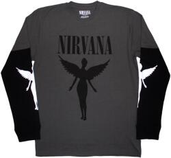 Nirvana In Utero Mono (Sleeve Print) Charcoal Grey & Black L Ing (<![CDATA[NIRVLLST91MCB03]]>)