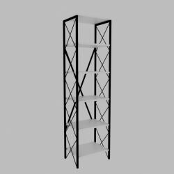  Hanah Home Bookshelf White Black Suadiye - White