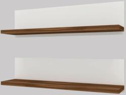  Fehér Fali Polc Szett - 2 db, 60x15x13 cm, Melamin Forgácslap (854KLN4403)