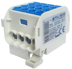 OMU System TB82516N 25/16mm2 1 pólus kék ónozott fővezetéki leágazókapocs főv: 2x2.5-25mm2 leág: 6x2.5-16mm2 (TB82516N)