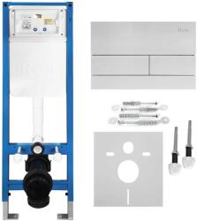  Beépíthető WC Tartókeret Szett Slim 024N T Brush Steel Nyomólappal