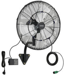 VEVOR 95 W ipari fali párásító ventilátor 56 cm - Távirányítós oszcilláló faliventilátor vízpermettel, IP44 védelemmel és intelligens hőmérséklet-szabályozással