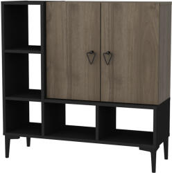 Hanah Home Console Black Walnut Platin - Black, Walnut