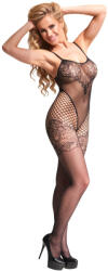 Cottelli Collection Fantasy - body din plasă tip ciorap, deschis, cu portjartier (negru) - S-L (25518881101)