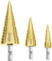 INGCO 3 részes 4-32 mm HSS lépcsős fúró készlet AKSDS80402 (P-AKSDS80402)