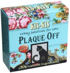 KIS-KIS Plaque-off pastile de zer pentru pisici - Împotriva plăcii bacteriene și a respirației urât mirositoare (100 tablete)