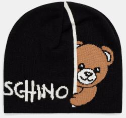Moschino sapka női gyapjúval - fekete Univerzális méret - answear - 27 990 Ft
