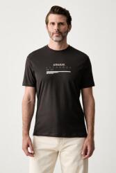 Giorgio Armani férfi pamut póló - barna M - answear - 21 990 Ft