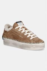 Crime London DISTRESSED PLATFORM női velúr sportcipő - barna Női 40