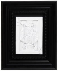 King Home SHP JACK Fali Dekoráció Fehér Relief Fekete Kerettel (KHM-5900168836778)