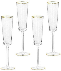 Kare Design Hommage Pezsgőspohár Szett Kézzel Készített Üveg Arany Szegéllyel 165ml (KHM-60906-SET)