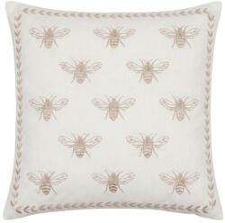 SHP BEES díszpárna hímzett méh mintával bézs (KHM-5900168837980)
