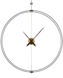 King Home Doble Ring Minimál Acél Fali Óra Fa Mutatókkal 60cm (KHM-MSE1501100463)