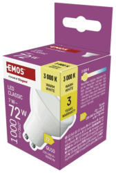 EMOS ZQ8D62 LED izzó Classic MR16 fehér/ GU10 / 7 W (72 W) / 1000 lm / Meleg fehér (1525730238)