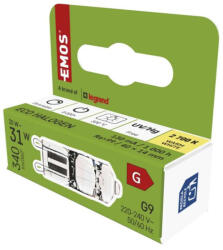 EMOS ZE0305 halogén izzó JC G9 30W 340lm (1528021000)