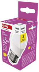 EMOS ZQ6D13 LED izzó Classic Mini Globe / E27 / 2, 5 W (32 W) / 350 lm / Természetes fehér (1525733465)