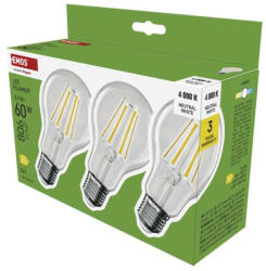 EMOS ZF5D43.3 LED izzó Filament A60 / E27 / 5, 9 W (60 W) / 806 lm / Természetes fehér (1525743416)