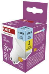EMOS ZQ8E24 LED izzó Classic MR16 fehér/ GU10 / 4 W (39 W) / 450 lm / Hideg fehér (1525730118)