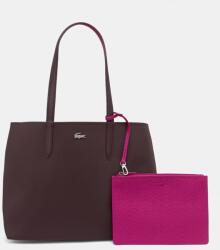 Lacoste kétoldalas táska női - burgundia Univerzális méret