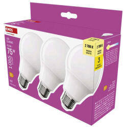 EMOS ZQ5E51.3 LED izzó Classic A60 / E27 / 9, 5 W (75 W) / 1055 lm / Meleg fehér (1525733284)