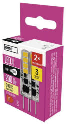 EMOS ZQ8620.2 LED izzó Classic JC / G4 / 1, 9 W (21 W) / 200 lm / meleg fehér (1525735202)