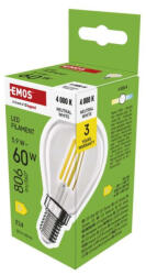 EMOS ZF1D43 LED izzó Filament Mini Globe / E14 / 5, 9 W (60 W) / 806 lm / Természetes fehér (1525731450)